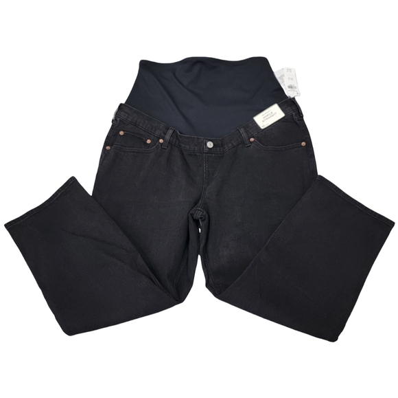 NWT Abercrombie & Fitch Maternity Ankle Straight Black Jeans Women’s 32 Short - Picture 17 of 17